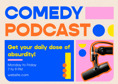 Daily Comedy Podcast Postcard Image Preview