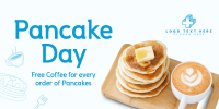 Pancake & Coffee Twitter Post Design