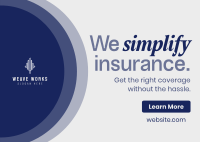 Minimalist Insurance Coverage Postcard Image Preview