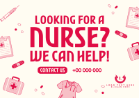 Nurse Job Vacancy Postcard Design