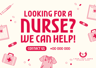 Nurse Job Vacancy Postcard Image Preview
