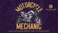 Retro Motorcycle Mechanic Animation Preview