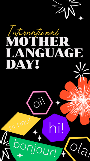 Quirky International Mother Language Day Instagram story Image Preview