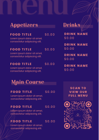 Luxury Dining Menu Preview