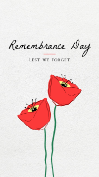 Simple Remembrance Day Facebook Story Design