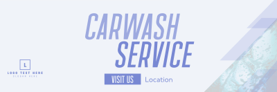 Cleaning Car Wash Service Twitter header (cover) Image Preview