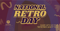 Swirly Retro Day Facebook ad Image Preview