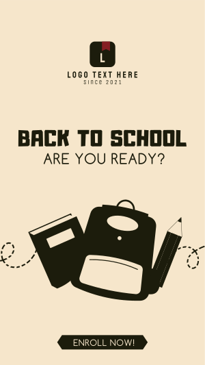 Back to School Vector Instagram story Image Preview