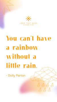 Little Rain Quote Instagram Story Design