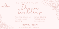 Minimal Floral Wedding Twitter post Image Preview