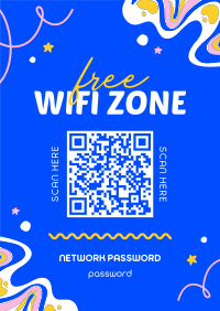 Memphis Wifi Zone Poster Design