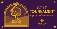 Retro Golf Tournament Facebook Ad Design