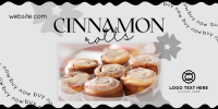 Tasty Cinnamon Rolls Twitter Post Design