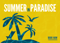 Summer in Paradise Postcard Design