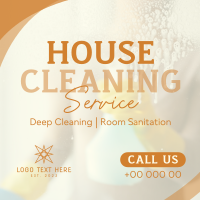 Professional House Cleaning Service Linkedin Post Design