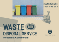 Waste Disposal Management Postcard Image Preview