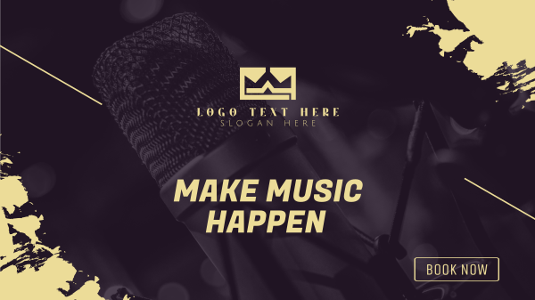 Music Studio Mic Facebook Event Cover Design Image Preview