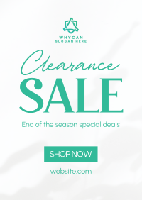 Minimalist Clearance Sale Poster Image Preview