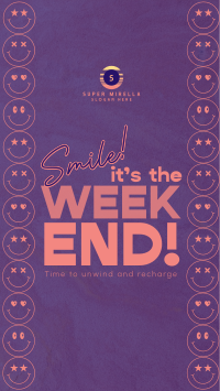 Smile Weekend Quote Facebook Story Image Preview