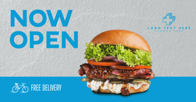 Burger Shop Opening Facebook ad Image Preview