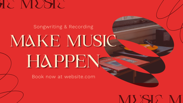 Songwriting & Recording Studio Facebook Event Cover Design