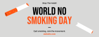 World No Smoking Day Facebook Cover Design