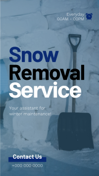 Snow Removal Assistant Instagram Story Design