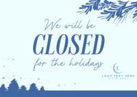 Closed for the Holidays Postcard Design