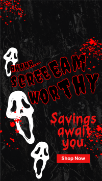 Scream Worthy Discount Instagram Story Design