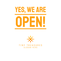 We're Open Instagram post Image Preview