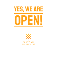 We're Open Instagram post Image Preview