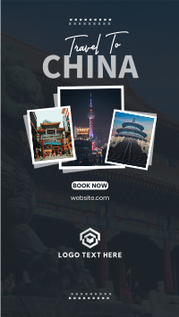 Travelling China Facebook Story Design