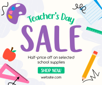 Supplies Sale for Teachers Facebook post Image Preview