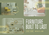 Shop Furniture Selection Postcard Design