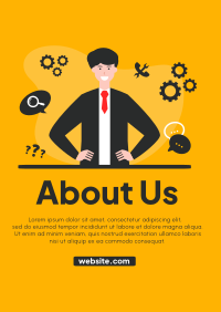 About Us Page Poster Design