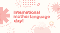 Bold Modern Language Day Facebook Event Cover Design