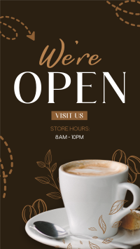 Cafe Opening Announcement Instagram Story Design