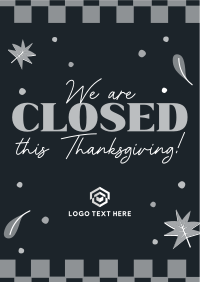 Close In Thanksgiving Poster Design