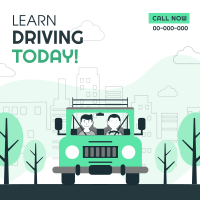 Driving Lesson Program Instagram Post Design