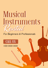 Music Instrument Rental Poster Design