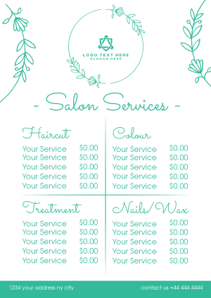 Salon Services Ornamental Flyer Image Preview