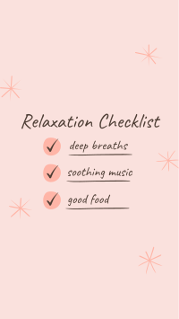 Relaxation Checklist Instagram Story Design