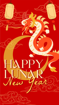 Lunar New Year Dragon Instagram Story Design