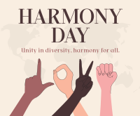 LOVE Sign Harmony Day Facebook Post Design
