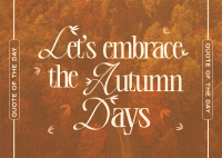 Trendy Autumn Greeting Postcard Image Preview