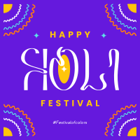 Over A Holi Fest Instagram Post Design