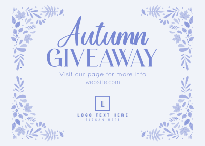 Autumn Giveaway Post Postcard Image Preview