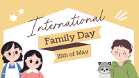 Cartoonish Day of Families Facebook Event Cover Design