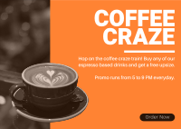 Coffee Craze Postcard Design