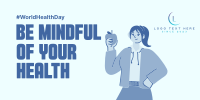 Mind Your Health Twitter Post Design